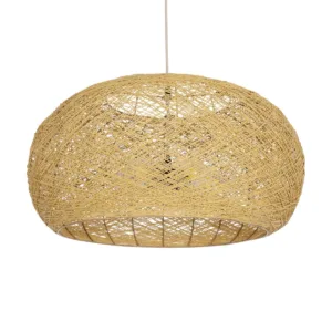 GLOBOSTAR® FIJI INCASS 01628 Vintage Κρεμαστό Φωτιστικό Οροφής με Ντουί 5 x E27 AC 220-240V IP20 - Μπεζ - Μ60 x Π60 x Υ29cm