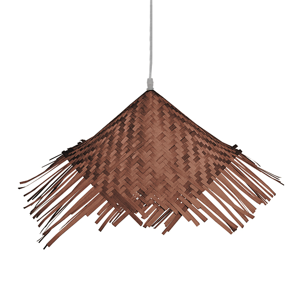 GLOBOSTAR® RICEHAT 01667 Boho Κρεμαστό Φωτιστικό Οροφής με Ντουί 1 x E27 AC 220-240V IP20 - Καφέ - Μ70 x Π70 x Y25cm - Image 3