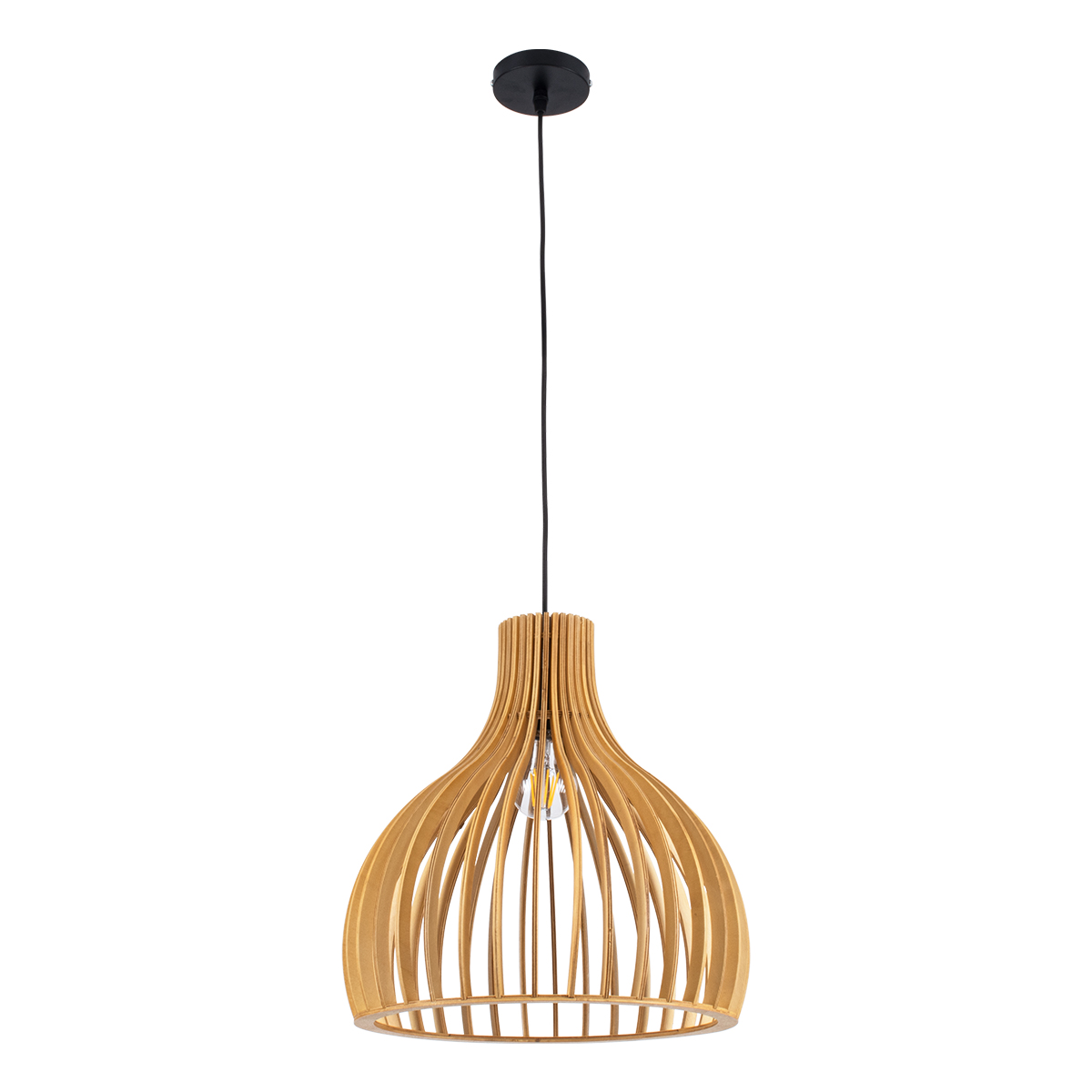 GLOBOSTAR® SCANDINAVIA 01697 Boho Κρεμαστό Φωτιστικό Οροφής με Ντουί 1 x E27 AC 220-240V IP20 - Μπεζ - Μ35 x Π35 x Υ35cm - Image 4
