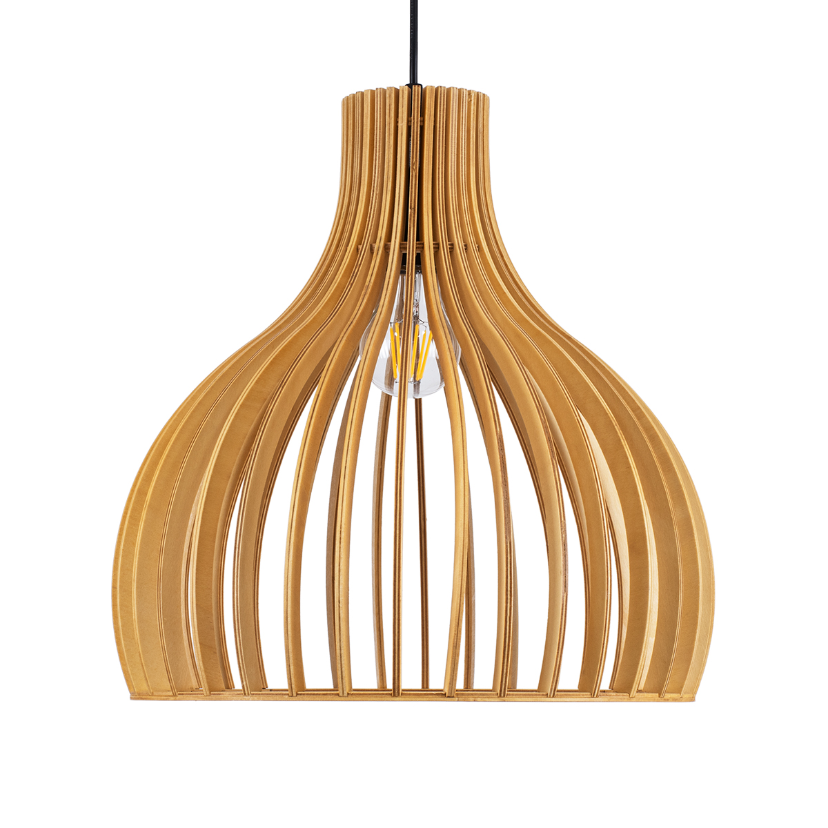 GLOBOSTAR® SCANDINAVIA 01697 Boho Κρεμαστό Φωτιστικό Οροφής με Ντουί 1 x E27 AC 220-240V IP20 - Μπεζ - Μ35 x Π35 x Υ35cm - Image 5