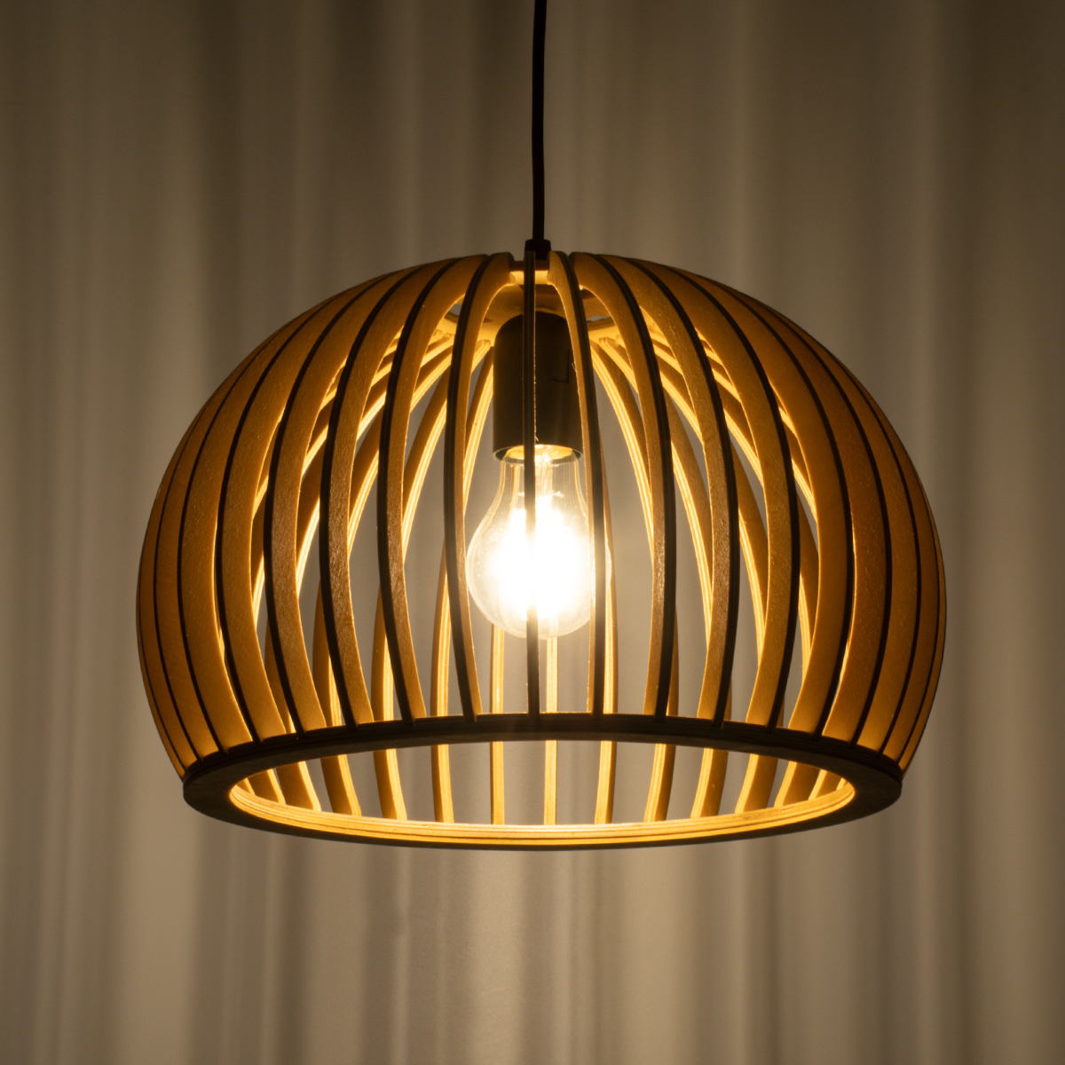 GLOBOSTAR® SCANDINAVIA 01698 Boho Κρεμαστό Φωτιστικό Οροφής με Ντουί 1 x E27 AC 220-240V IP20 - Μπεζ - Μ33 x Π33 x Υ20cm - Image 3