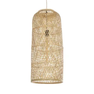 GLOBOSTAR® CALERO 01711 Boho Κρεμαστό Φωτιστικό Οροφής με Ντουί 1 x E27 AC 220-240V IP20 - Μπεζ - Μ30 x Π30 x Υ70cm