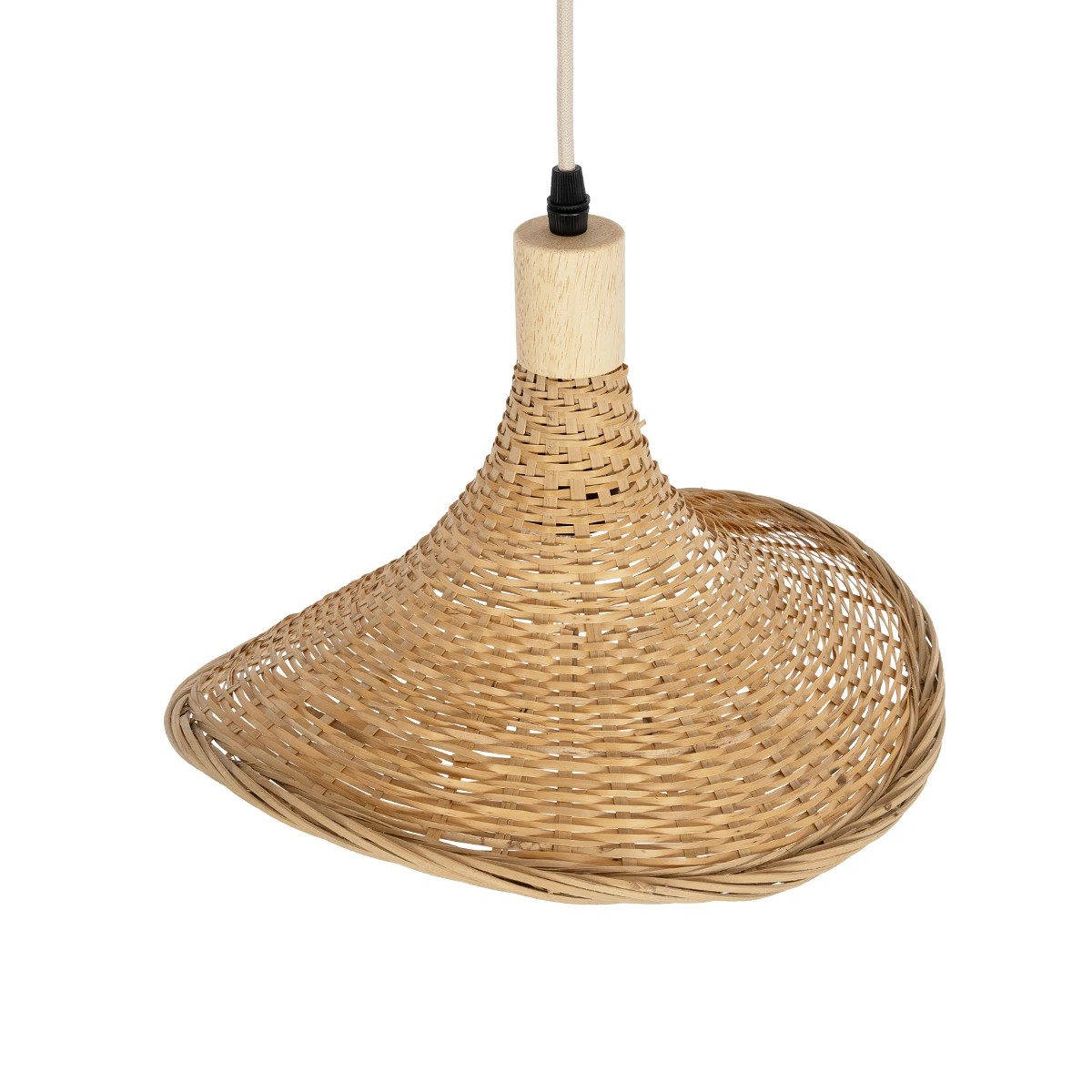 GLOBOSTAR® CUBA 01715 Boho Κρεμαστό Φωτιστικό Οροφής με Ντουί 1 x E27 AC 220-240V IP20 - Μπεζ - Μ33 x Π30 x Υ22cm - Image 6