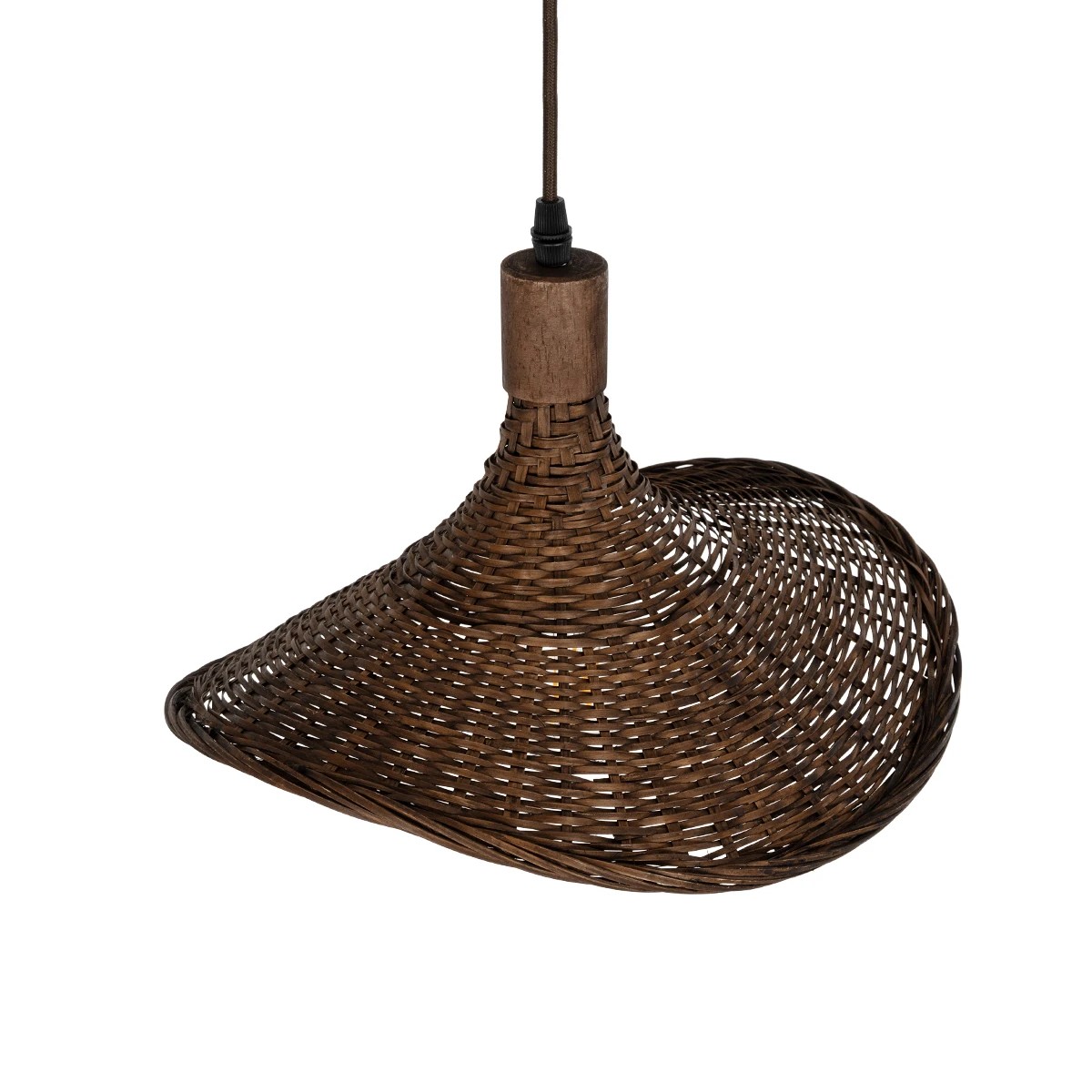 GLOBOSTAR® CUBA 01716 Boho Κρεμαστό Φωτιστικό Οροφής με Ντουί 1 x E27 AC 220-240V IP20 - Καφέ - Μ33 x Π30 x Υ22cm - Image 6