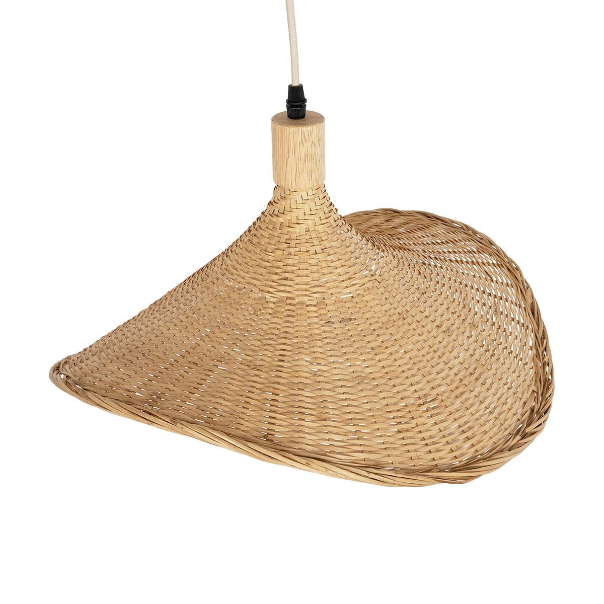 GLOBOSTAR® CUBA 01717 Boho Κρεμαστό Φωτιστικό Οροφής με Ντουί 1 x E27 AC 220-240V IP20 - Μπεζ - Μ43 x Π40 x Υ28cm - Image 6