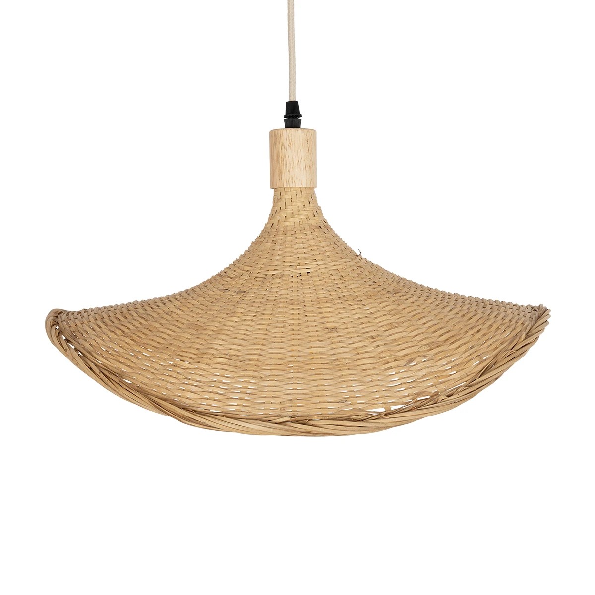 GLOBOSTAR® CUBA 01717 Boho Κρεμαστό Φωτιστικό Οροφής με Ντουί 1 x E27 AC 220-240V IP20 - Μπεζ - Μ43 x Π40 x Υ28cm - Image 7