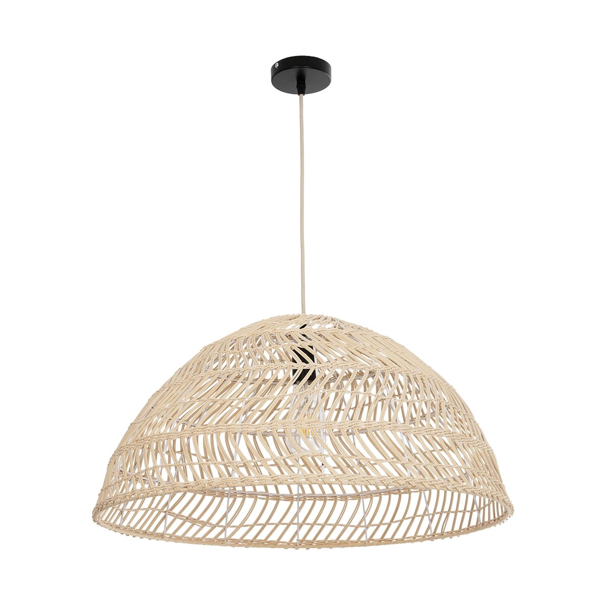 GLOBOSTAR® COMORES 01728 Boho Κρεμαστό Φωτιστικό Οροφής με Ντουί 1 x E27 AC 220-240V IP20 - Μπεζ - Μ60 x Π60 x Y30cm - Image 3