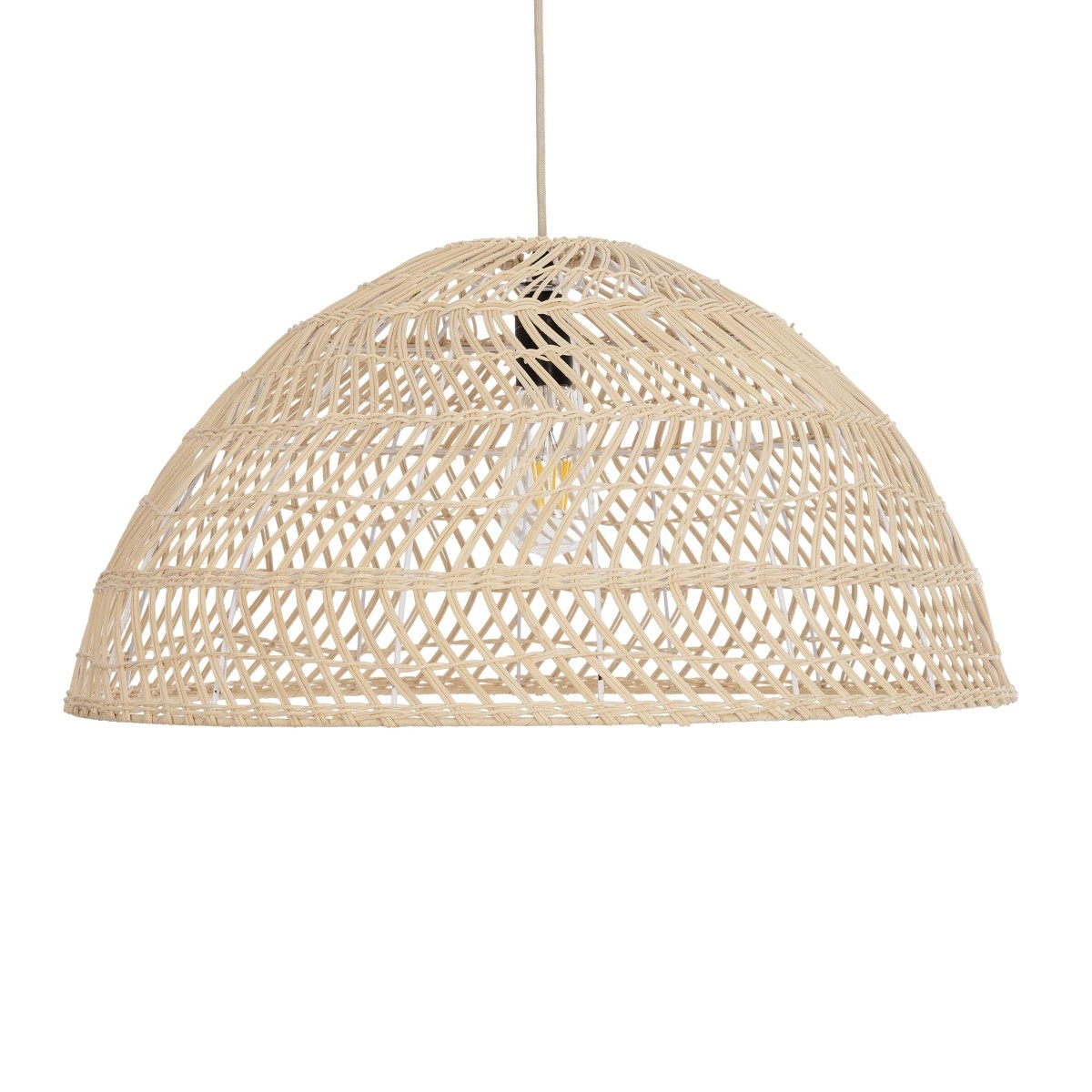 GLOBOSTAR® COMORES 01728 Boho Κρεμαστό Φωτιστικό Οροφής με Ντουί 1 x E27 AC 220-240V IP20 - Μπεζ - Μ60 x Π60 x Y30cm - Image 4