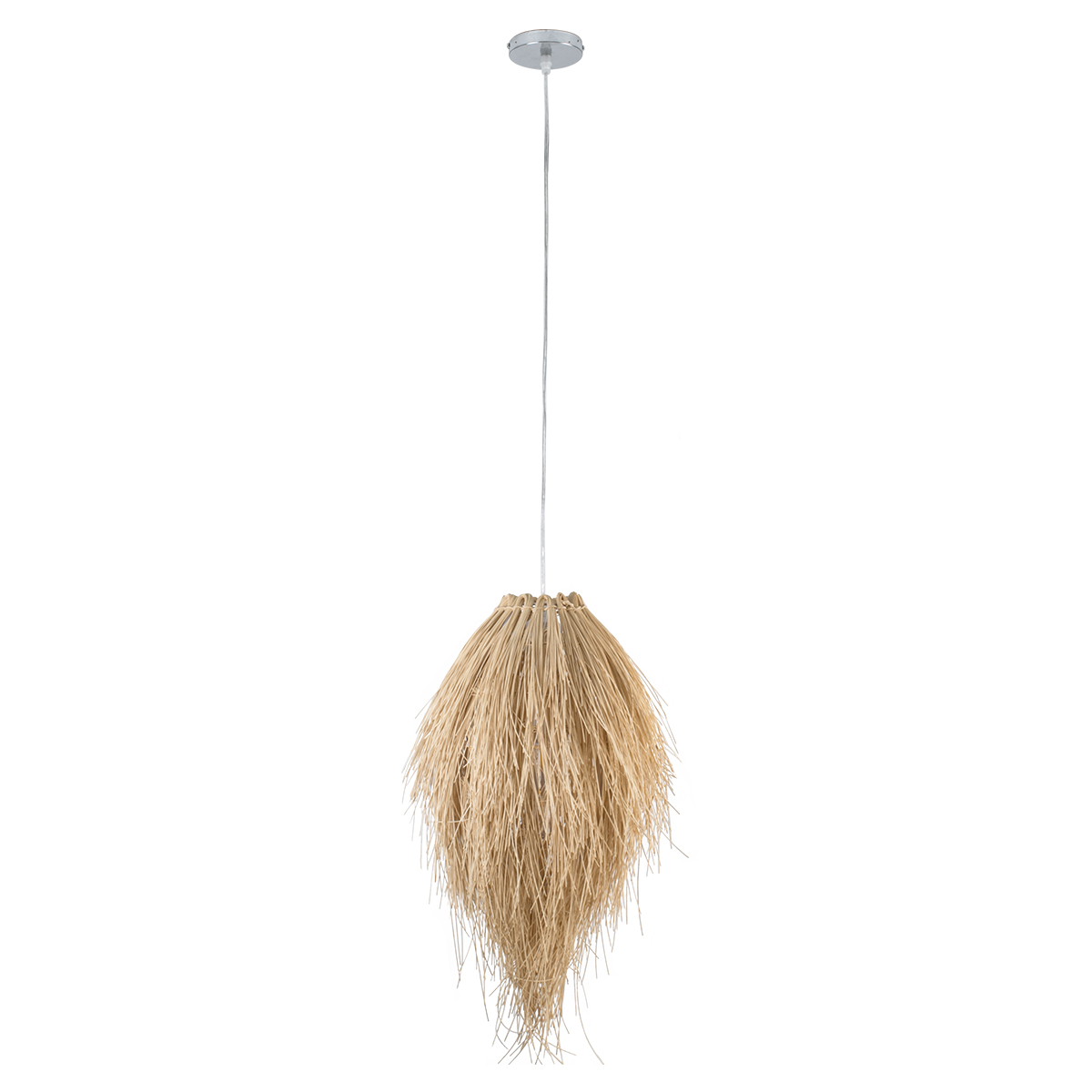 GLOBOSTAR® ARCHIPELAGO 01747 Boho Κρεμαστό Φωτιστικό Οροφής με Ντουί 1 x E27 AC 220-240V IP20 - Μπεζ - Μ30 x Π30 x Υ63cm - Image 4