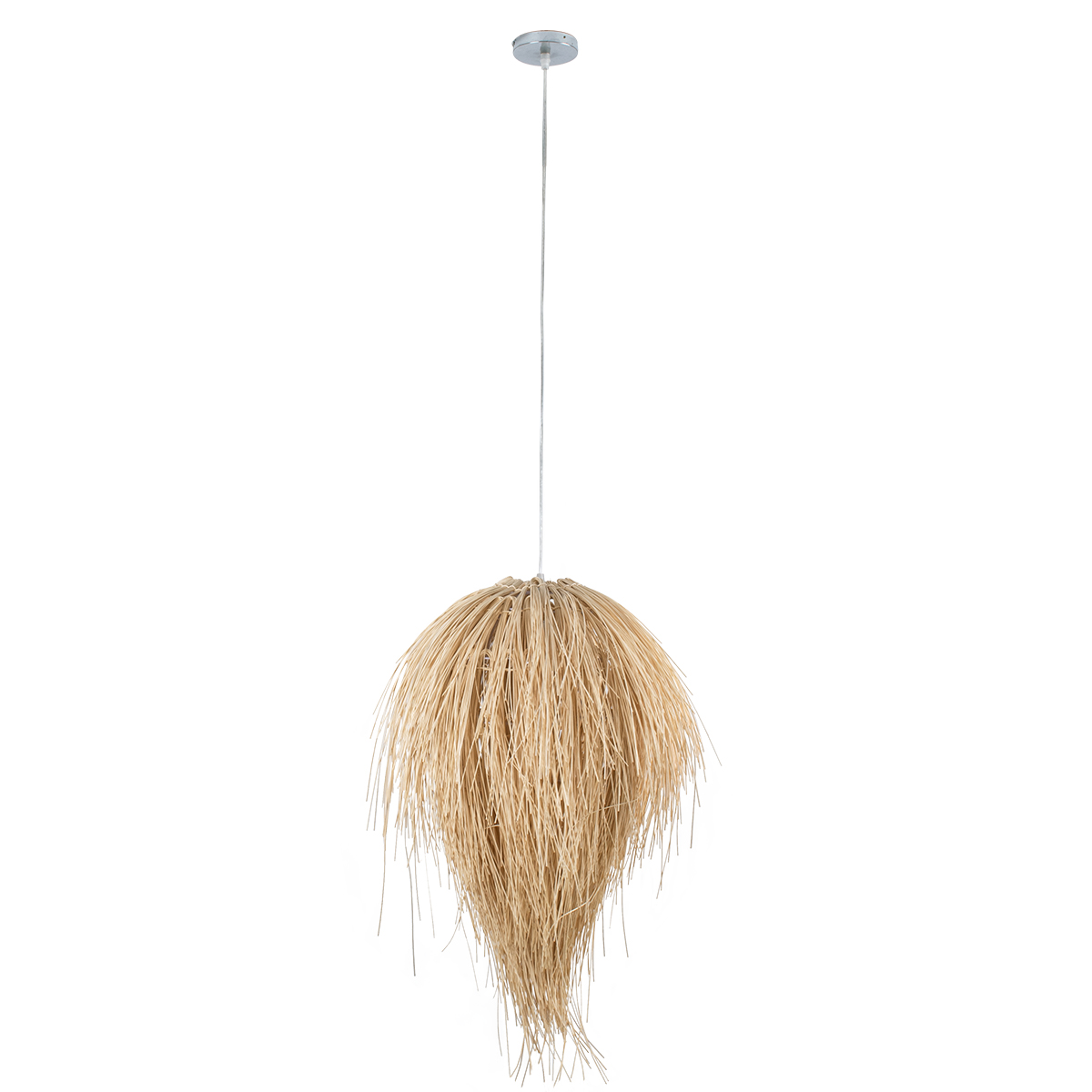 GLOBOSTAR® ARCHIPELAGO 01749 Boho Κρεμαστό Φωτιστικό Οροφής με Ντουί 1 x E27 AC 220-240V IP20 - Μπεζ - Μ40 x Π40 x Υ63cm - Image 4