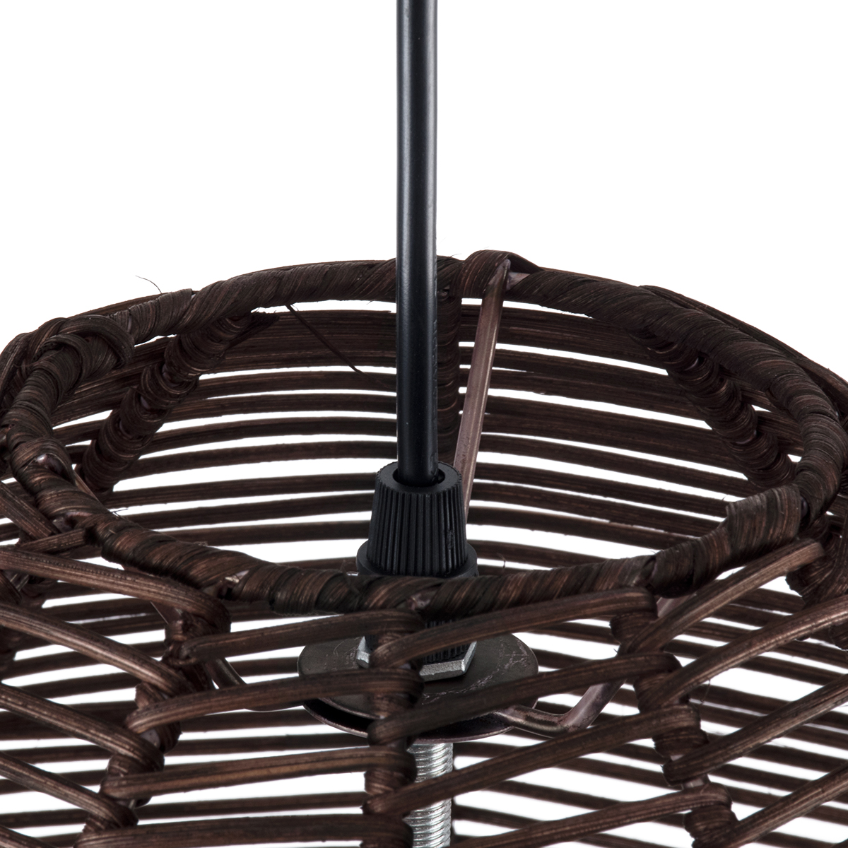 GLOBOSTAR® ALOHA 01752 Boho Κρεμαστό Φωτιστικό Οροφής με Ντουί 1 x E27 AC 220-240V IP20 - Καφέ - Μ45 x Π45 x Υ48cm - Image 8