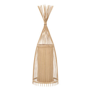 GLOBOSTAR® AZORES 01753 Boho Επιδαπέδιο Φωτιστικό με Ντουί 1 x E27 AC 220-240V IP20 - Μπεζ - Μ30 x Π30 x Υ90cm