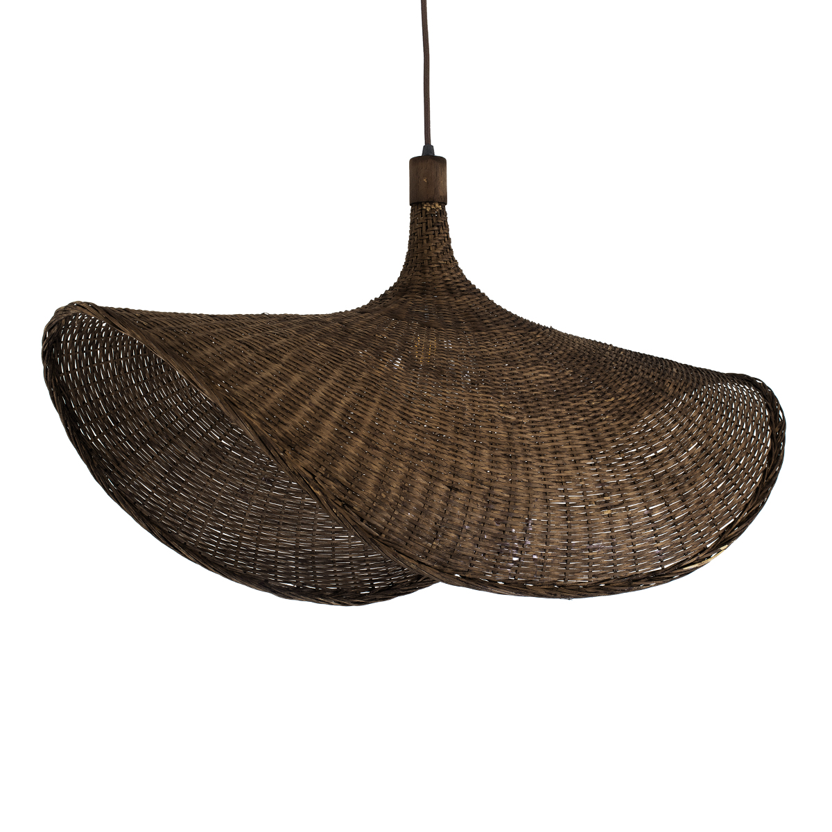 GLOBOSTAR® CUBA 01768 Boho Κρεμαστό Φωτιστικό Οροφής με Ντουί 1 x E27 AC 220-240V IP20 - Καφέ - Μ80 x Π80 x Υ49cm - Image 5