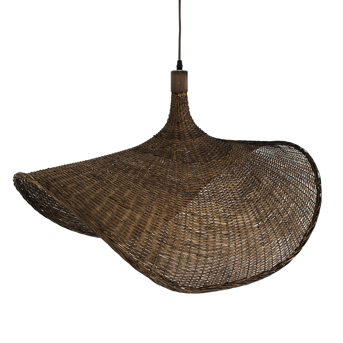 GLOBOSTAR® CUBA 01768 Boho Κρεμαστό Φωτιστικό Οροφής με Ντουί 1 x E27 AC 220-240V IP20 - Καφέ - Μ80 x Π80 x Υ49cm - Image 7