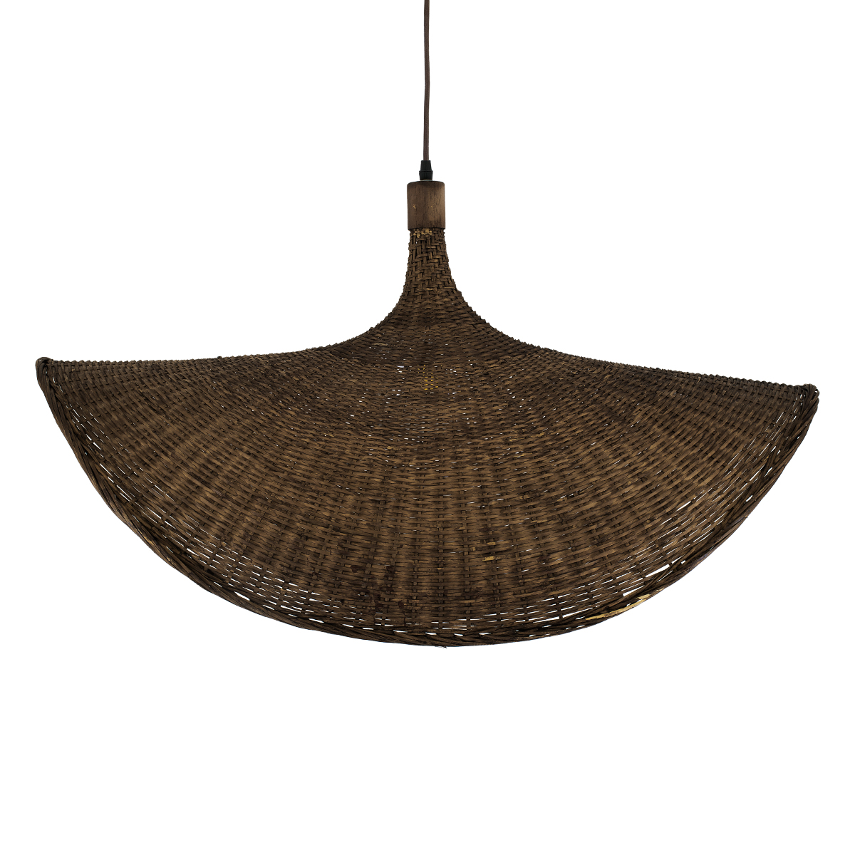 GLOBOSTAR® CUBA 01768 Boho Κρεμαστό Φωτιστικό Οροφής με Ντουί 1 x E27 AC 220-240V IP20 - Καφέ - Μ80 x Π80 x Υ49cm - Image 8