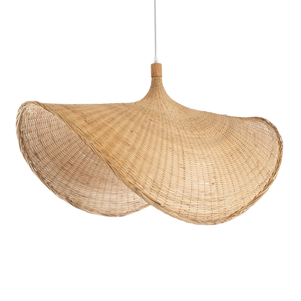 GLOBOSTAR® CUBA 01769 Boho Κρεμαστό Φωτιστικό Οροφής με Ντουί 1 x E27 AC 220-240V IP20 - Μπεζ - Μ100 x Π100 x Υ55cm - Image 5