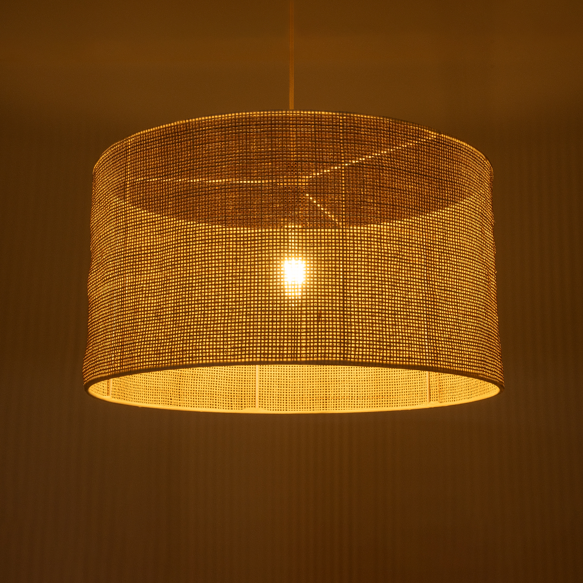 GLOBOSTAR® YOTTO 01822 Boho Κρεμαστό Φωτιστικό Οροφής με Ντουί 1 x E27 AC 220-240V IP20 - Μπεζ - Μ55 x Π55 x Y30cm - Image 3
