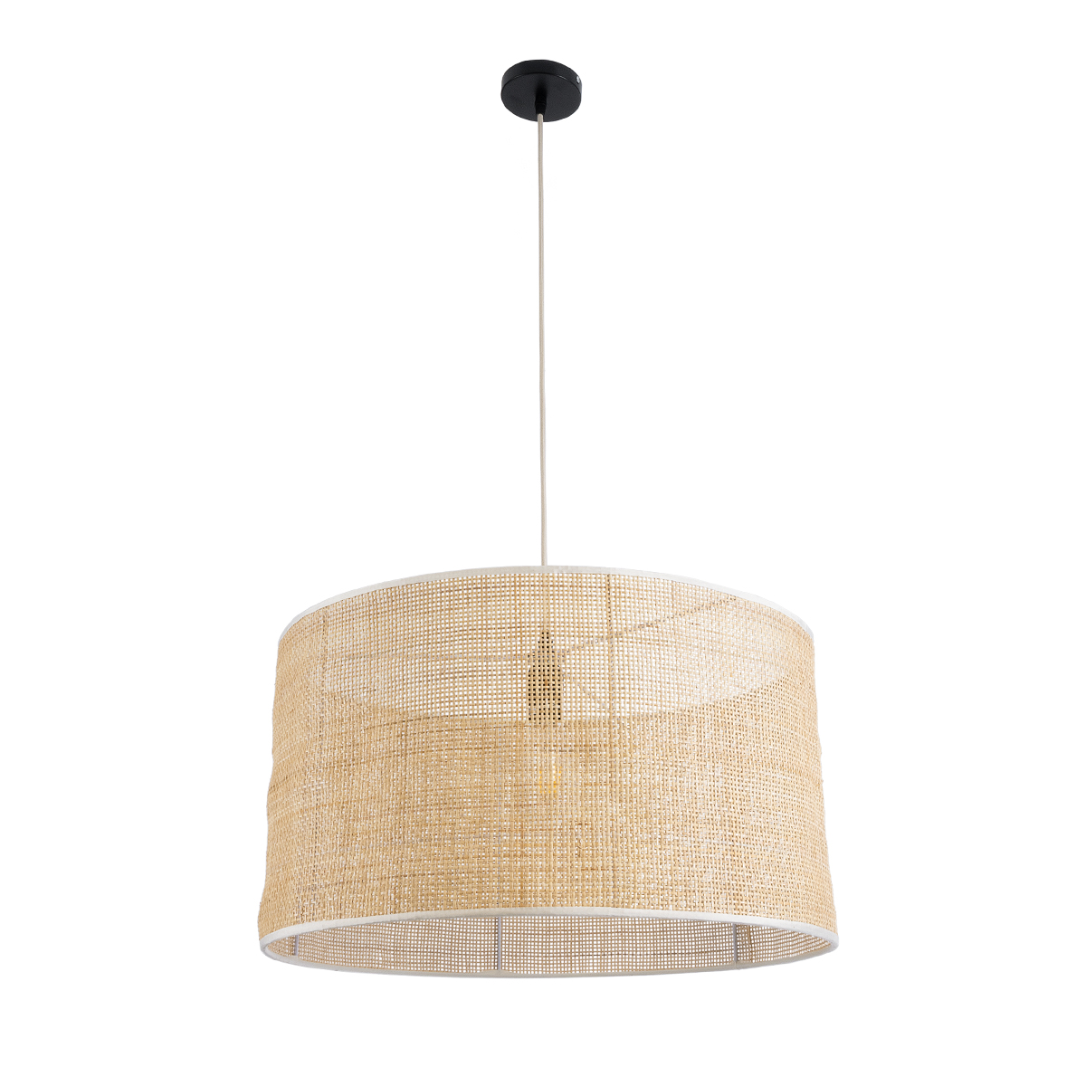 GLOBOSTAR® YOTTO 01822 Boho Κρεμαστό Φωτιστικό Οροφής με Ντουί 1 x E27 AC 220-240V IP20 - Μπεζ - Μ55 x Π55 x Y30cm - Image 4