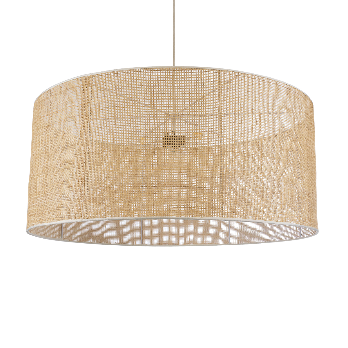 GLOBOSTAR® YOTTO 01823 Boho Κρεμαστό Φωτιστικό Οροφής με Ντουί 3 x E27 AC 220-240V IP20 - Μπεζ - Μ90 x Π90 x Υ40cm - Image 2