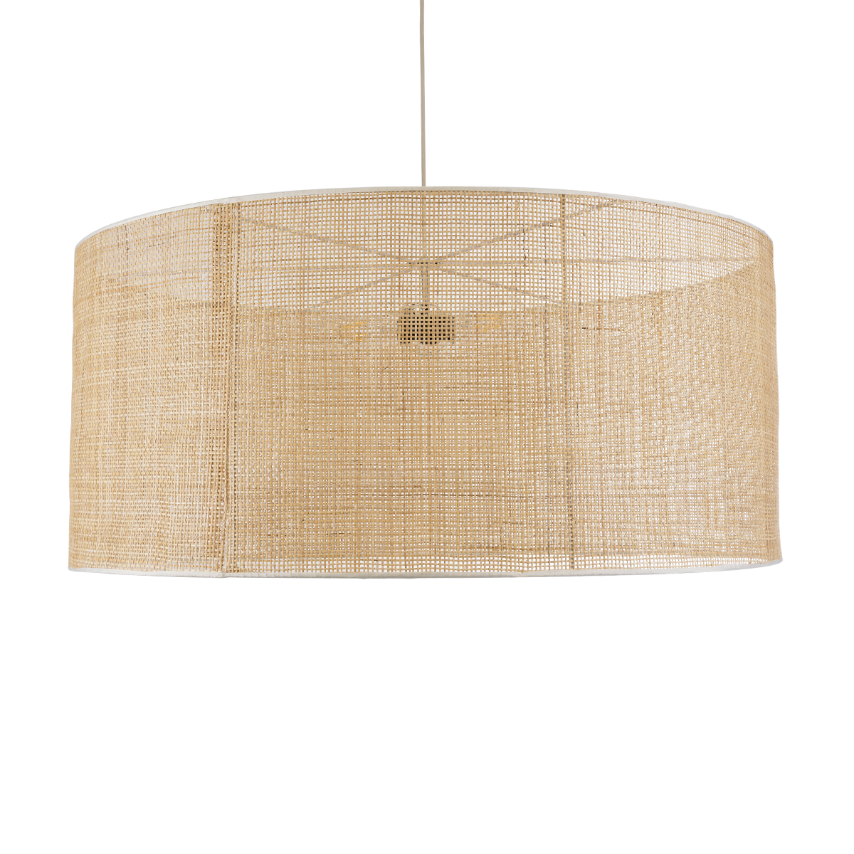 GLOBOSTAR® YOTTO 01823 Boho Κρεμαστό Φωτιστικό Οροφής με Ντουί 3 x E27 AC 220-240V IP20 - Μπεζ - Μ90 x Π90 x Υ40cm - Image 5