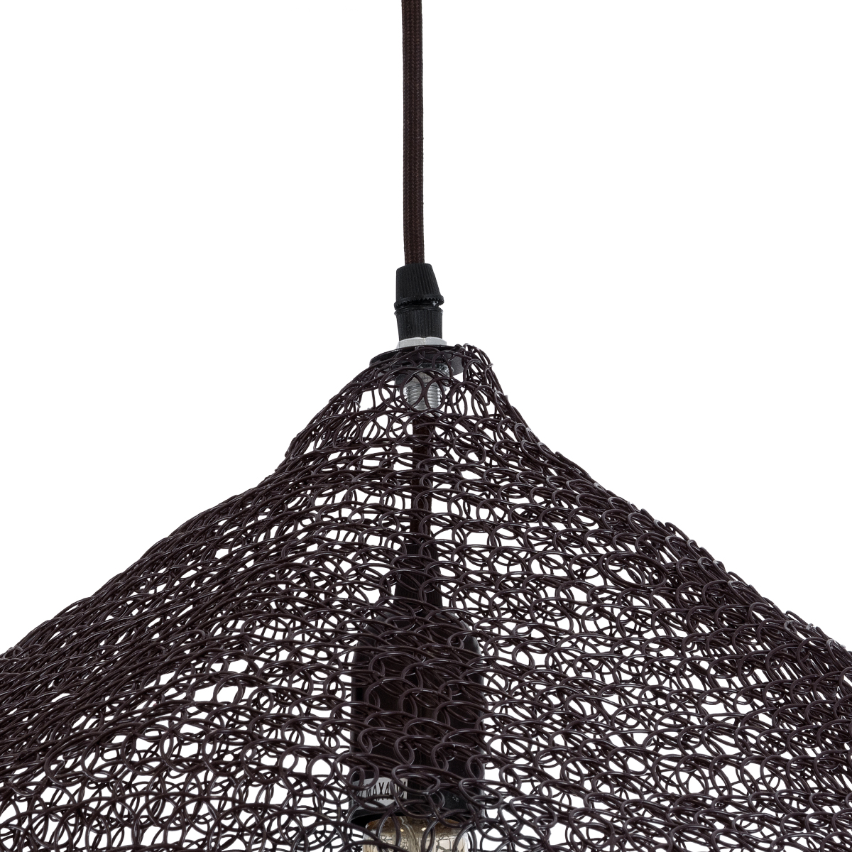 GLOBOSTAR® KENTUCKY 01863 Vintage Κρεμαστό Φωτιστικό Οροφής με Ντουί 1 x E27 AC 220-240V IP20 - Καφέ - Μ40 x Π40 x Υ30cm - Image 8