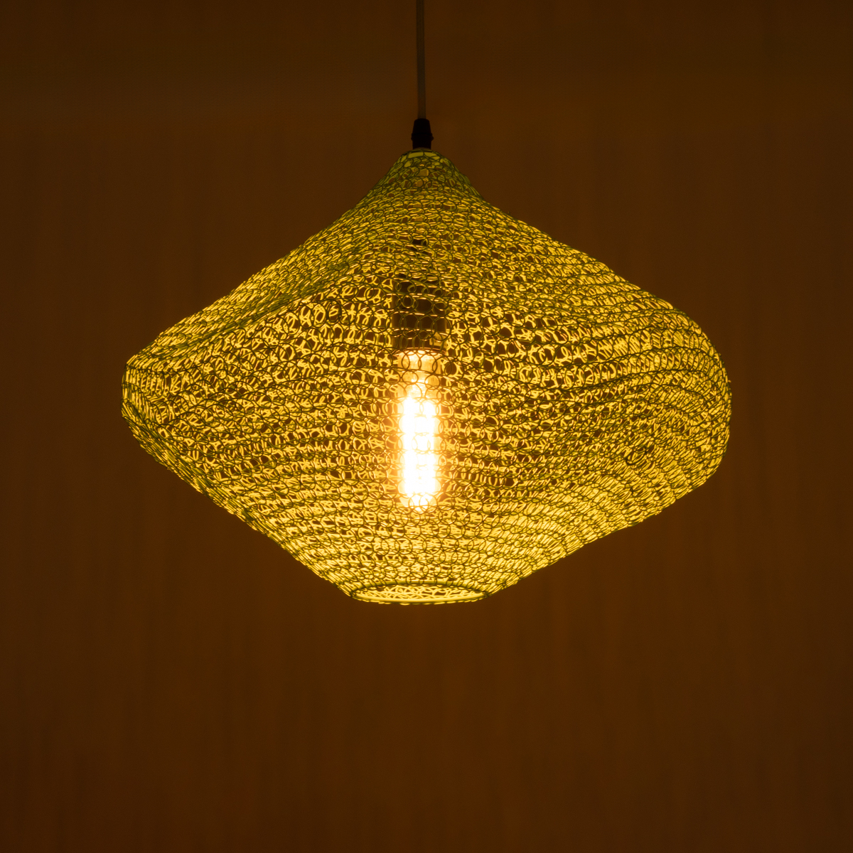GLOBOSTAR® KENTUCKY 01864 Vintage Κρεμαστό Φωτιστικό Οροφής με Ντουί 1 x E27 AC 220-240V IP20 - Τιρκουάζ - Μ40 x Π40 x Υ30cm - Image 3