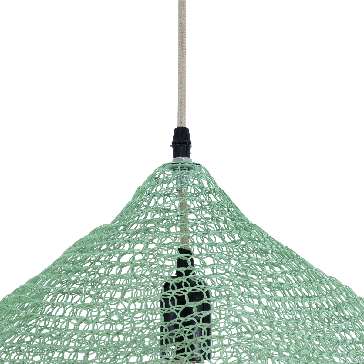 GLOBOSTAR® KENTUCKY 01864 Vintage Κρεμαστό Φωτιστικό Οροφής με Ντουί 1 x E27 AC 220-240V IP20 - Τιρκουάζ - Μ40 x Π40 x Υ30cm - Image 8