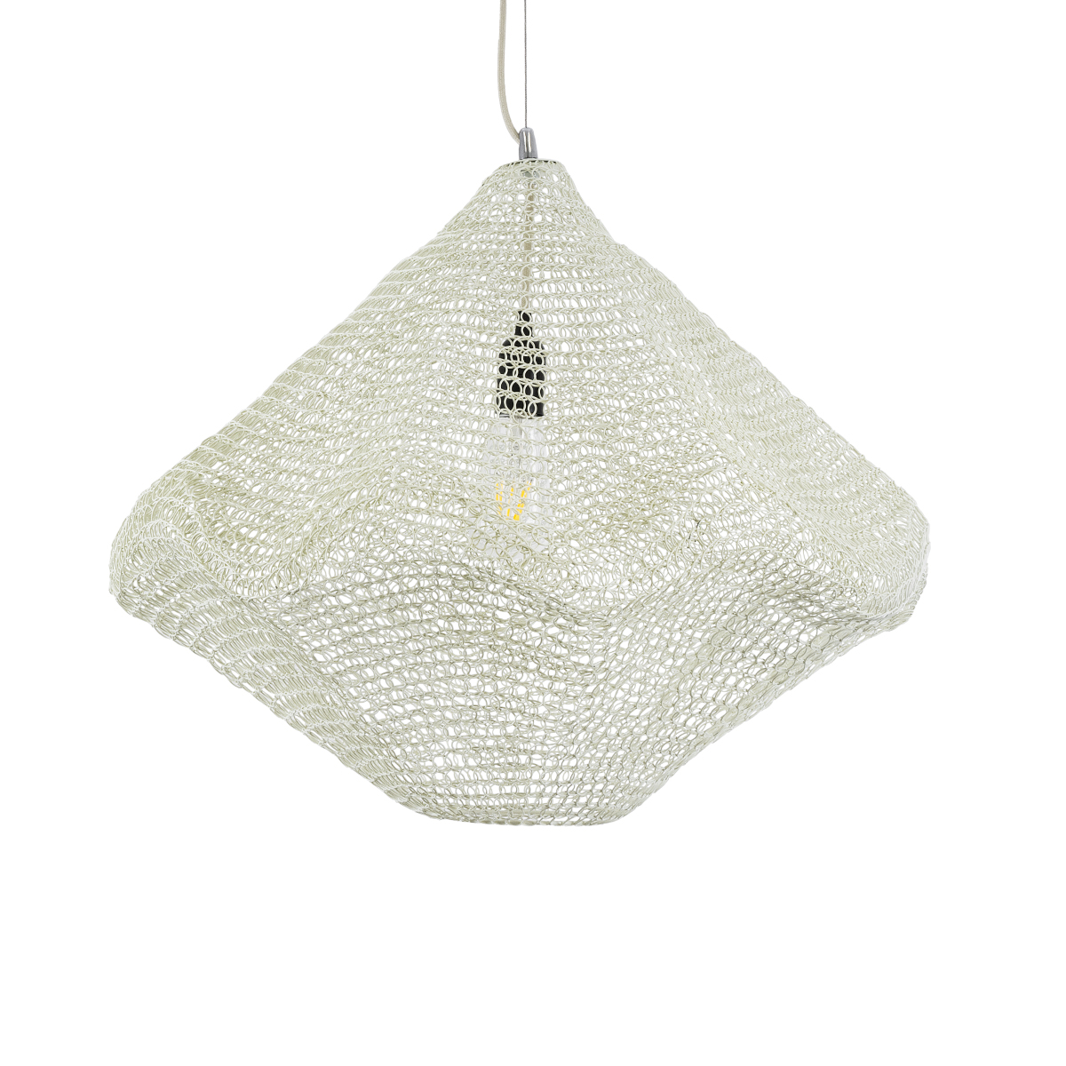 GLOBOSTAR® KENTUCKY 01865 Vintage Κρεμαστό Φωτιστικό Οροφής με Ντουί 1 x E27 AC 220-240V IP20 - Μπεζ - Μ60 x Π60 x Υ50cm - Image 5