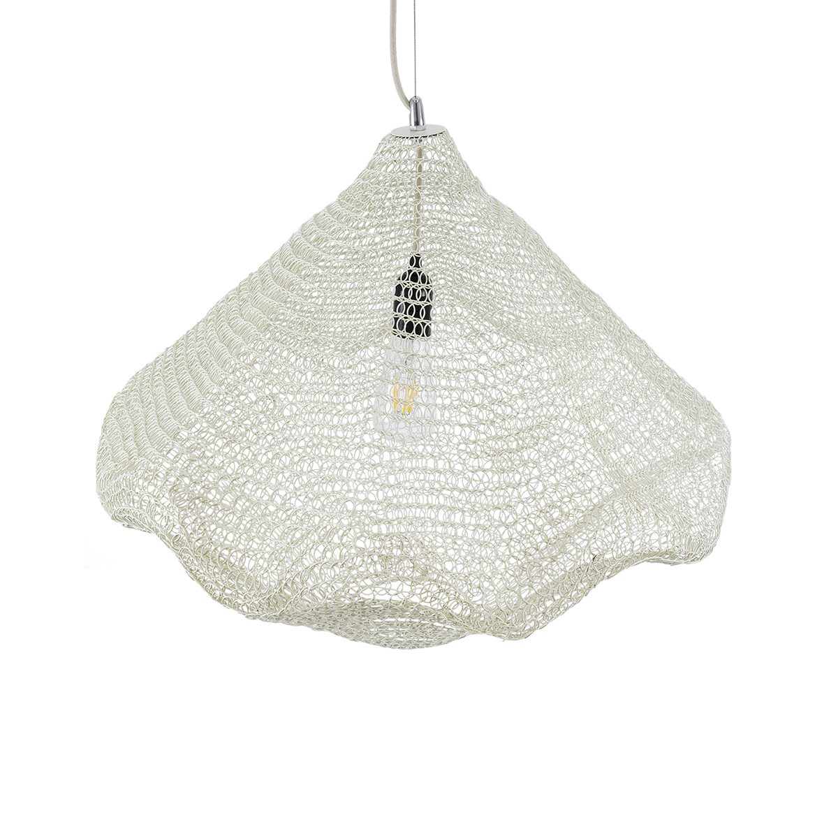 GLOBOSTAR® KENTUCKY 01865 Vintage Κρεμαστό Φωτιστικό Οροφής με Ντουί 1 x E27 AC 220-240V IP20 - Μπεζ - Μ60 x Π60 x Υ50cm - Image 7