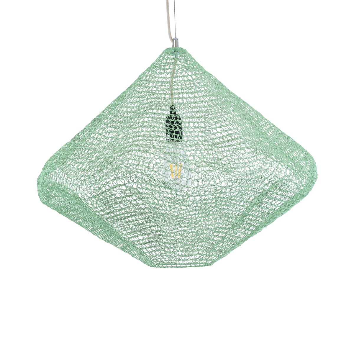GLOBOSTAR® KENTUCKY 01866 Vintage Κρεμαστό Φωτιστικό Οροφής με Ντουί 1 x E27 AC 220-240V IP20 - Τιρκουάζ - Μ60 x Π60 x Υ50cm - Image 5