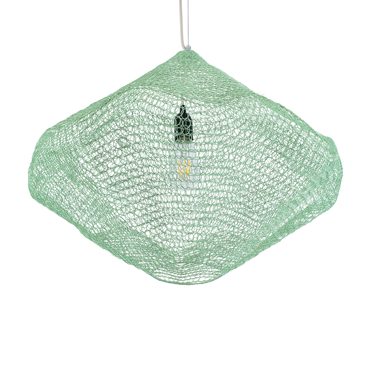 GLOBOSTAR® KENTUCKY 01866 Vintage Κρεμαστό Φωτιστικό Οροφής με Ντουί 1 x E27 AC 220-240V IP20 - Τιρκουάζ - Μ60 x Π60 x Υ50cm - Image 6