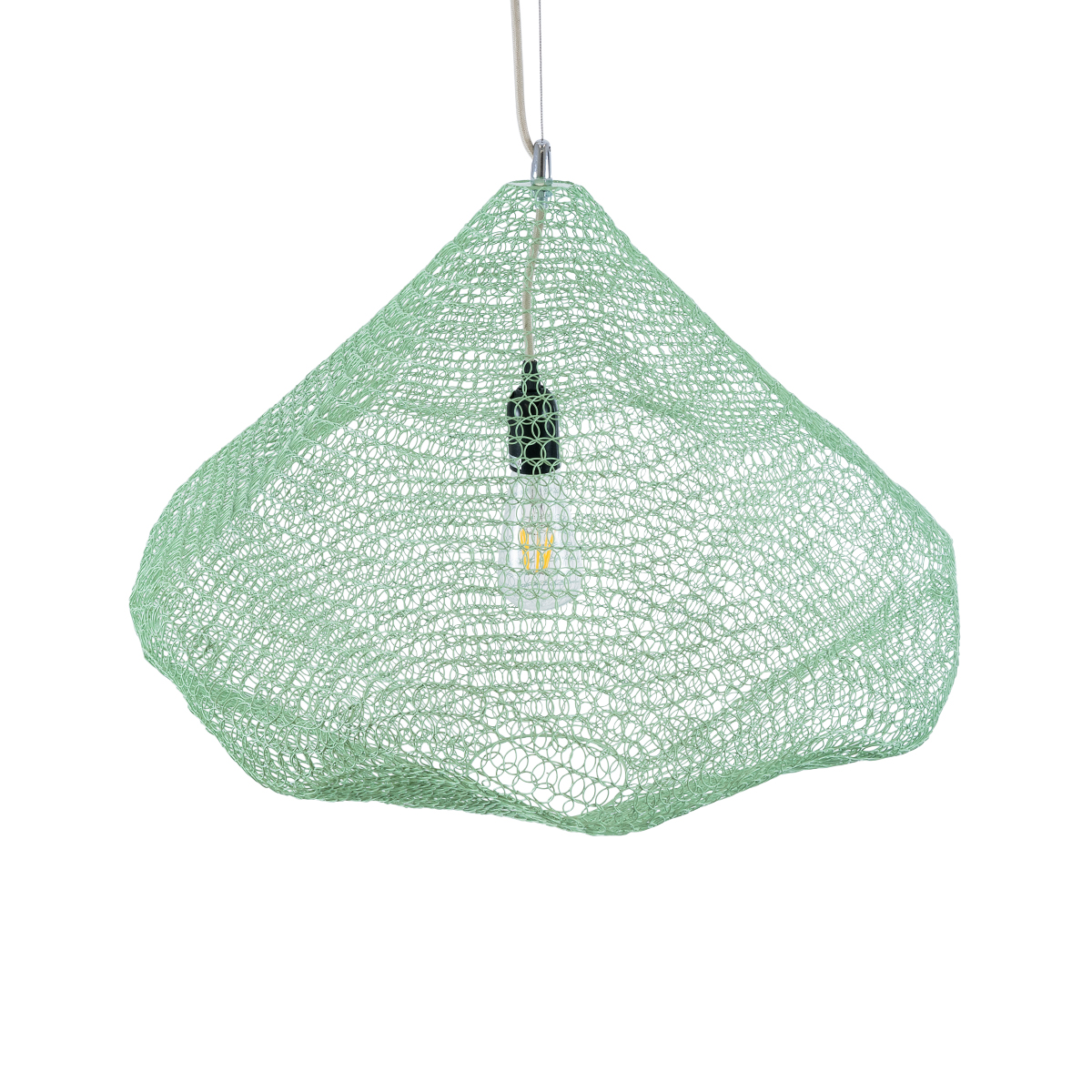 GLOBOSTAR® KENTUCKY 01866 Vintage Κρεμαστό Φωτιστικό Οροφής με Ντουί 1 x E27 AC 220-240V IP20 - Τιρκουάζ - Μ60 x Π60 x Υ50cm - Image 7