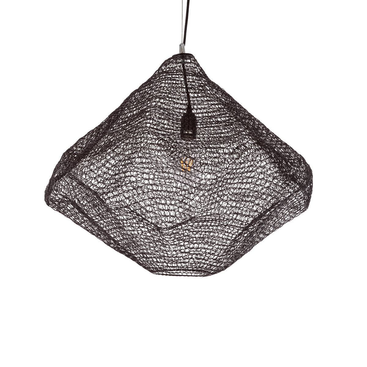 GLOBOSTAR® KENTUCKY 01867 Vintage Κρεμαστό Φωτιστικό Οροφής με Ντουί 1 x E27 AC 220-240V IP20 - Καφέ - Μ60 x Π60 x Υ50cm - Image 2