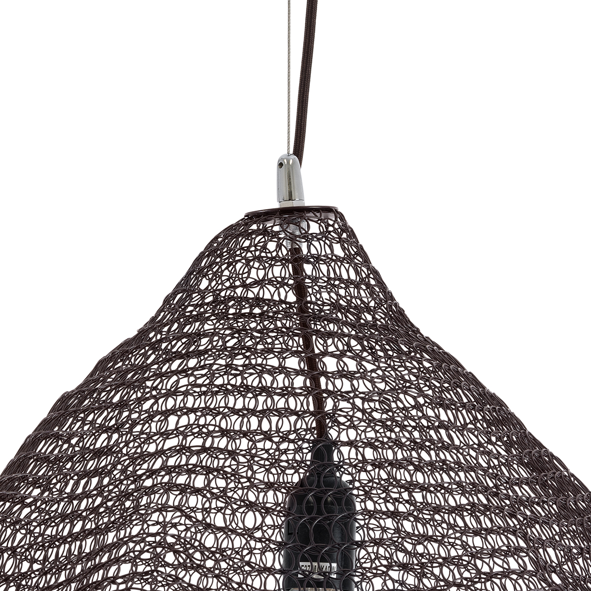 GLOBOSTAR® KENTUCKY 01867 Vintage Κρεμαστό Φωτιστικό Οροφής με Ντουί 1 x E27 AC 220-240V IP20 - Καφέ - Μ60 x Π60 x Υ50cm - Image 8