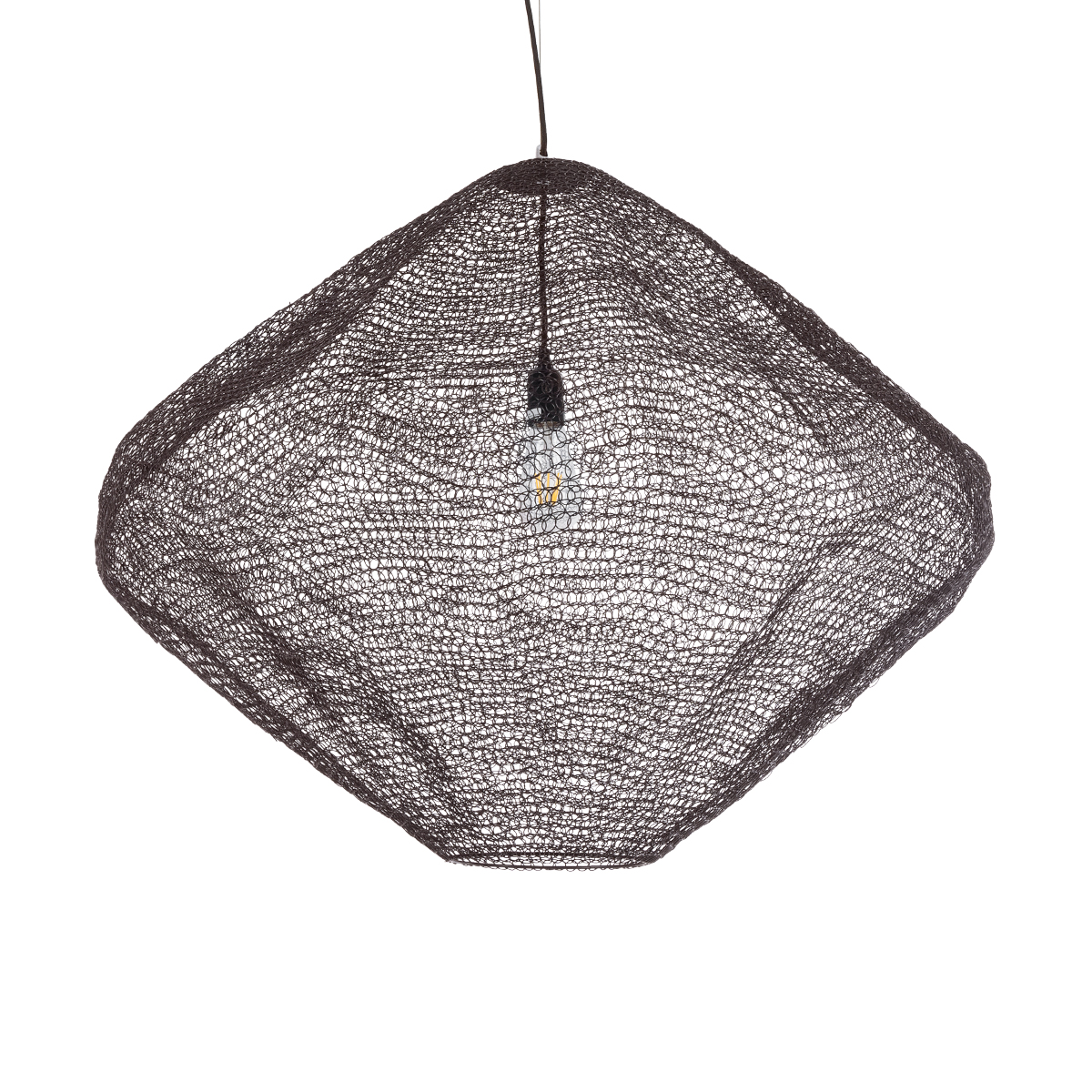 GLOBOSTAR® KENTUCKY 01869 Vintage Κρεμαστό Φωτιστικό Οροφής με Ντουί 1 x E27 AC 220-240V IP20 - Καφέ - Μ90 x Π90 x Υ70cm - Image 2