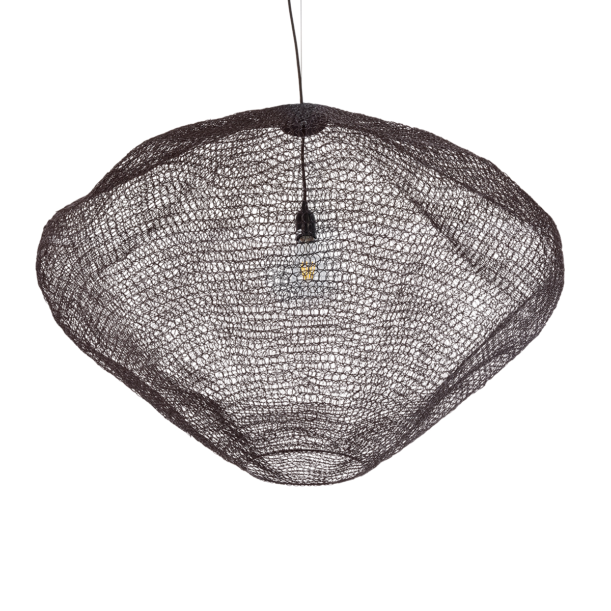 GLOBOSTAR® KENTUCKY 01869 Vintage Κρεμαστό Φωτιστικό Οροφής με Ντουί 1 x E27 AC 220-240V IP20 - Καφέ - Μ90 x Π90 x Υ70cm - Image 6