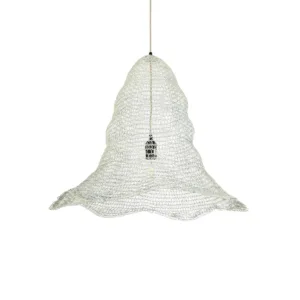 GLOBOSTAR® KENTUCKY 01892 Vintage Κρεμαστό Φωτιστικό Οροφής με Ντουί 1 x E27 AC 220-240V IP20 - Λευκό - Μ60 x Π60 x Υ52cm
