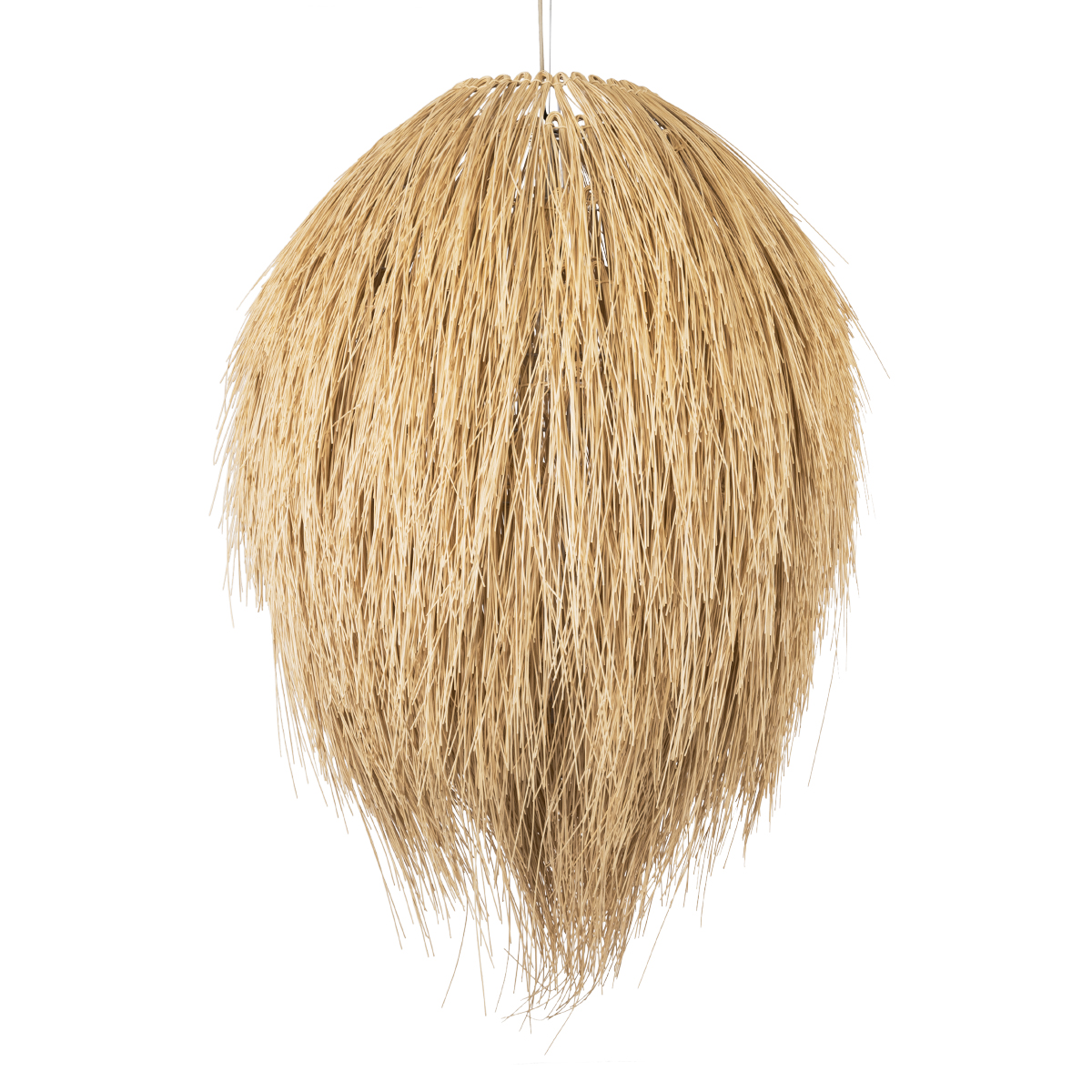 GLOBOSTAR® ARCHIPELAGO 01913 Boho Κρεμαστό Φωτιστικό Οροφής με Ντουί 1 x E27 AC 220-240V IP20 - Μπεζ - Μ80 x Π80 x Υ100cm - Image 2