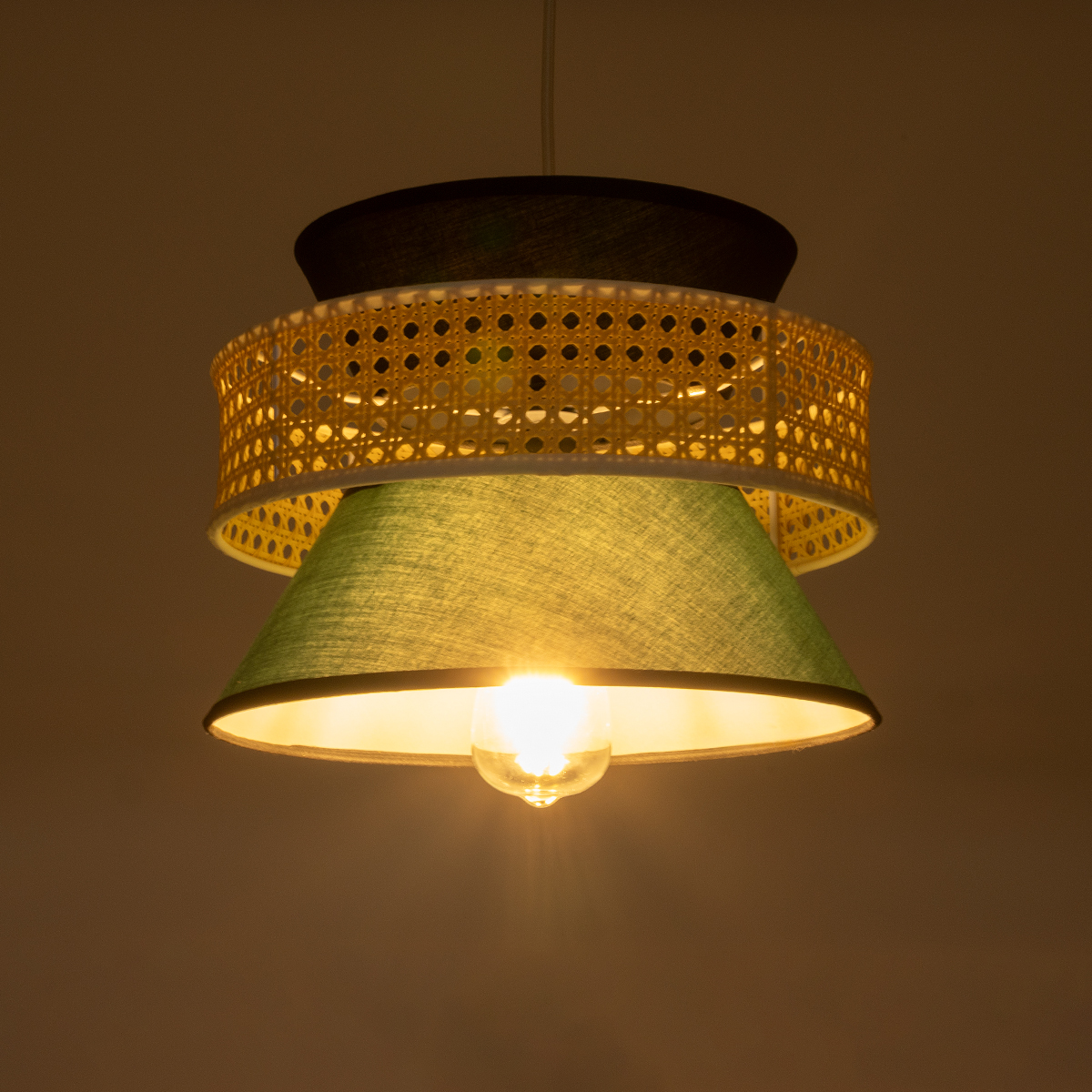 GLOBOSTAR® SAIGE 01915 Boho Κρεμαστό Φωτιστικό Οροφής με Ντουί 1 x E27 AC 220-240V IP20 - Πολύχρωμο - Μ30 x Π30 x Υ22cm - Image 3
