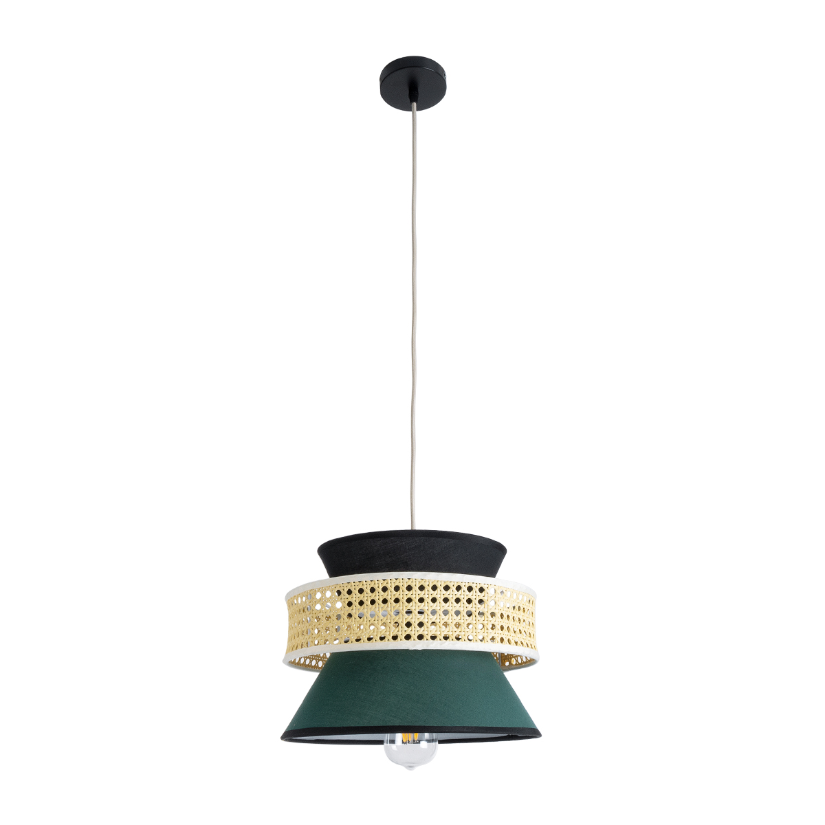 GLOBOSTAR® SAIGE 01915 Boho Κρεμαστό Φωτιστικό Οροφής με Ντουί 1 x E27 AC 220-240V IP20 - Πολύχρωμο - Μ30 x Π30 x Υ22cm - Image 4