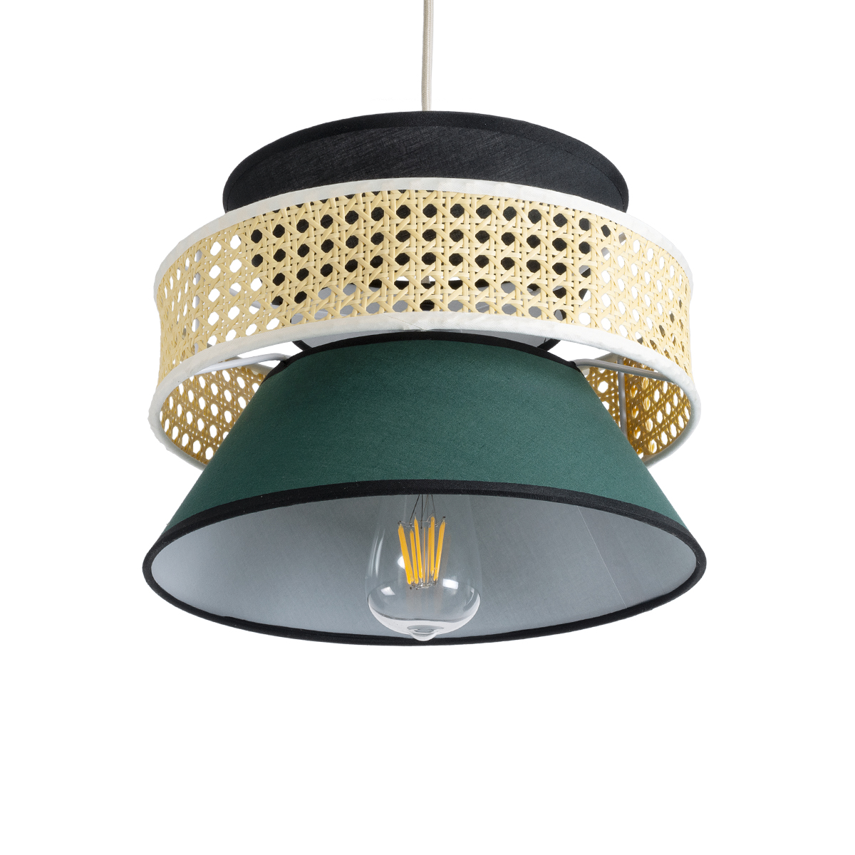 GLOBOSTAR® SAIGE 01915 Boho Κρεμαστό Φωτιστικό Οροφής με Ντουί 1 x E27 AC 220-240V IP20 - Πολύχρωμο - Μ30 x Π30 x Υ22cm - Image 6