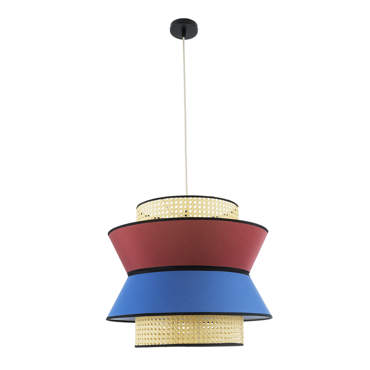 GLOBOSTAR® SAIGE 01919 Boho Κρεμαστό Φωτιστικό Οροφής με Ντουί 1 x E27 AC 220-240V IP20 - Πολύχρωμο - Μ50 x Π50 x Υ43cm - Image 4