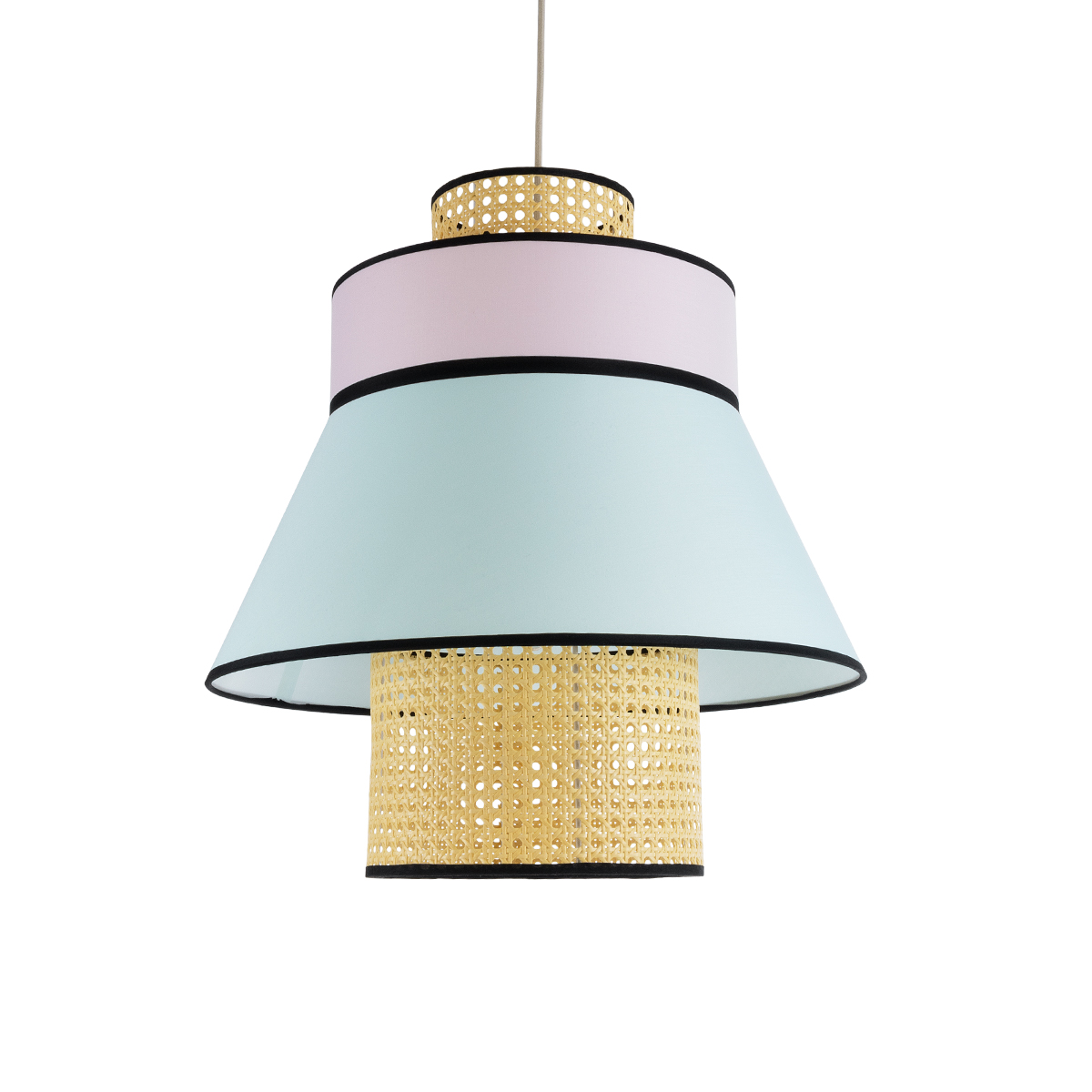 GLOBOSTAR® SAIGE 01920 Boho Κρεμαστό Φωτιστικό Οροφής με Ντουί 1 x E27 AC 220-240V IP20 - Πολύχρωμο - Μ50 x Π50 x Υ54cm - Image 2
