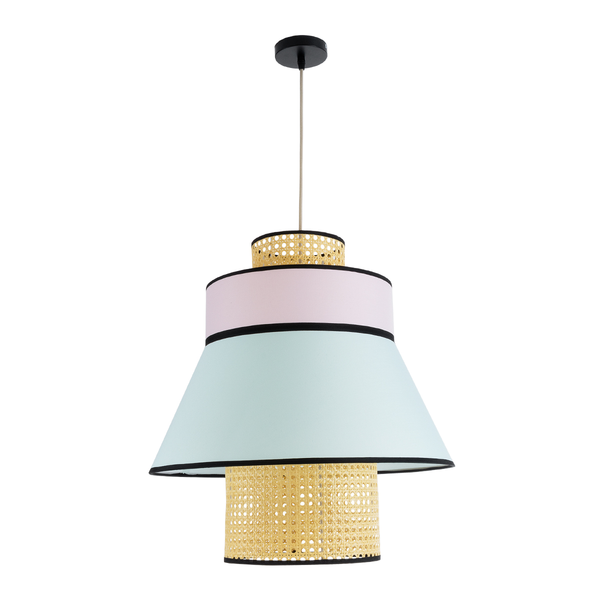 GLOBOSTAR® SAIGE 01920 Boho Κρεμαστό Φωτιστικό Οροφής με Ντουί 1 x E27 AC 220-240V IP20 - Πολύχρωμο - Μ50 x Π50 x Υ54cm - Image 4