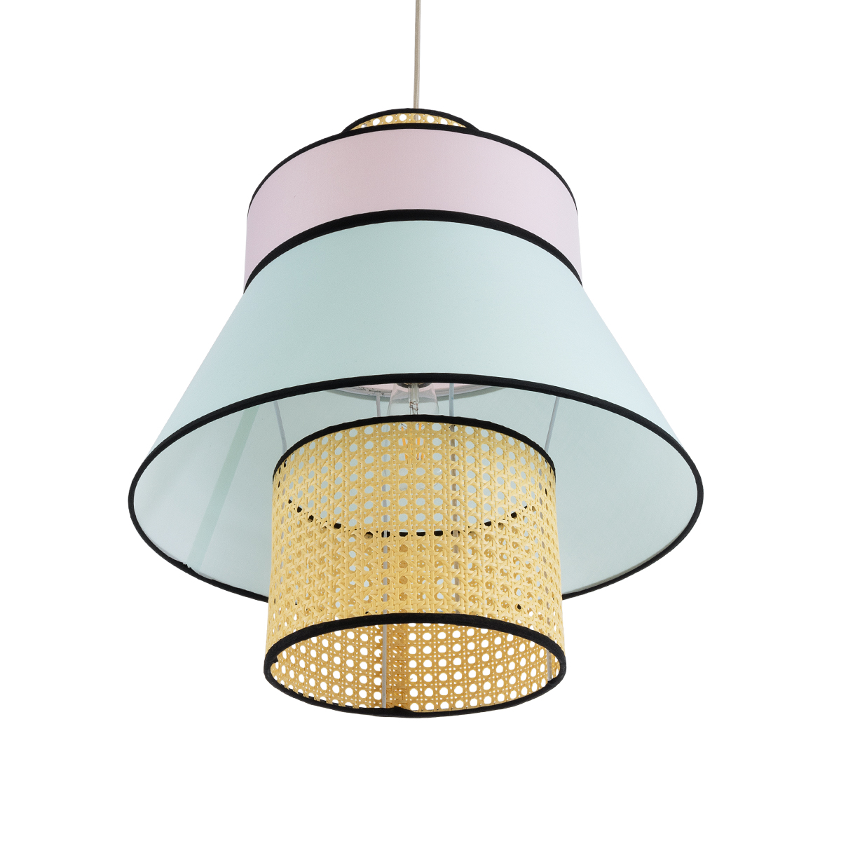 GLOBOSTAR® SAIGE 01920 Boho Κρεμαστό Φωτιστικό Οροφής με Ντουί 1 x E27 AC 220-240V IP20 - Πολύχρωμο - Μ50 x Π50 x Υ54cm - Image 6