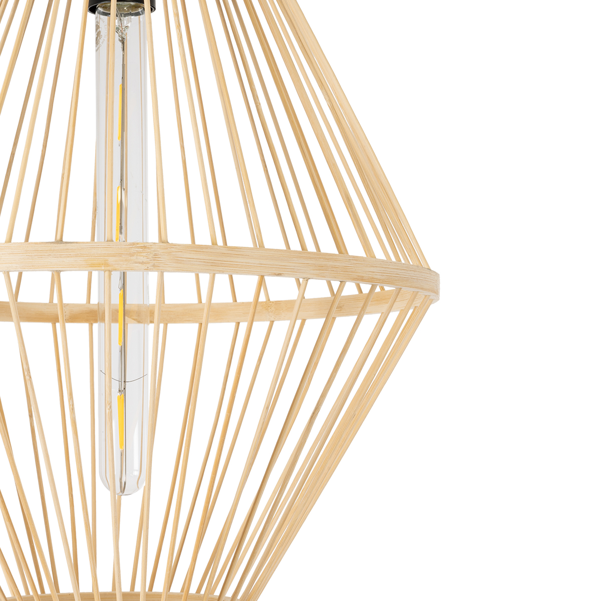 GLOBOSTAR® YOSHI 01928 Boho Κρεμαστό Φωτιστικό Οροφής με Ντουί 1 x E27 AC 220-240V IP20 - Μπεζ - Μ35 x Π35 x Υ60cm - Image 8