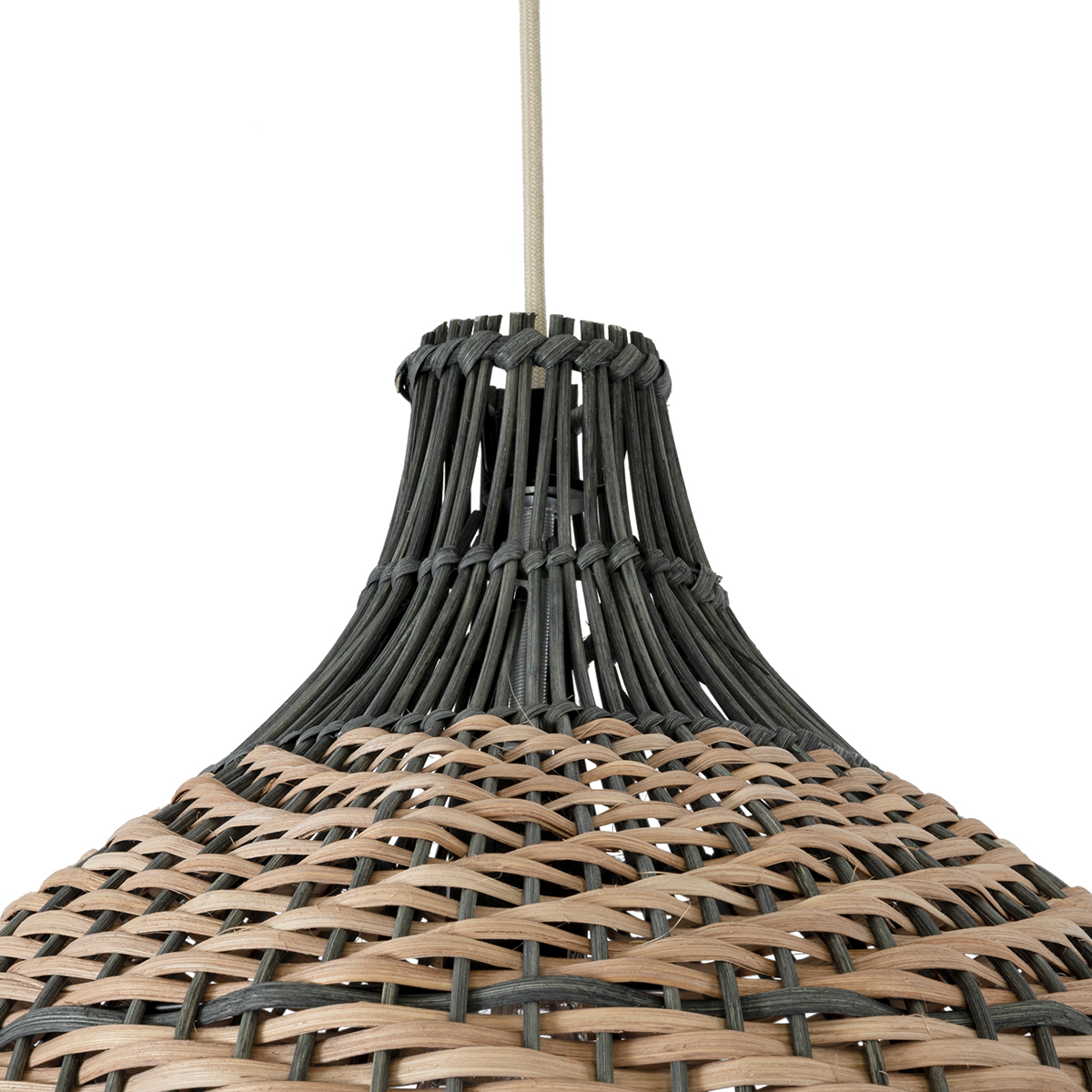 GLOBOSTAR® SEYCHELLES 01948 Boho Κρεμαστό Φωτιστικό Οροφής με Ντουί 1 x E27 AC 220-240V IP20 - Καφέ & Λαδί - Μ40 x Π40 x Υ40cm - Image 8