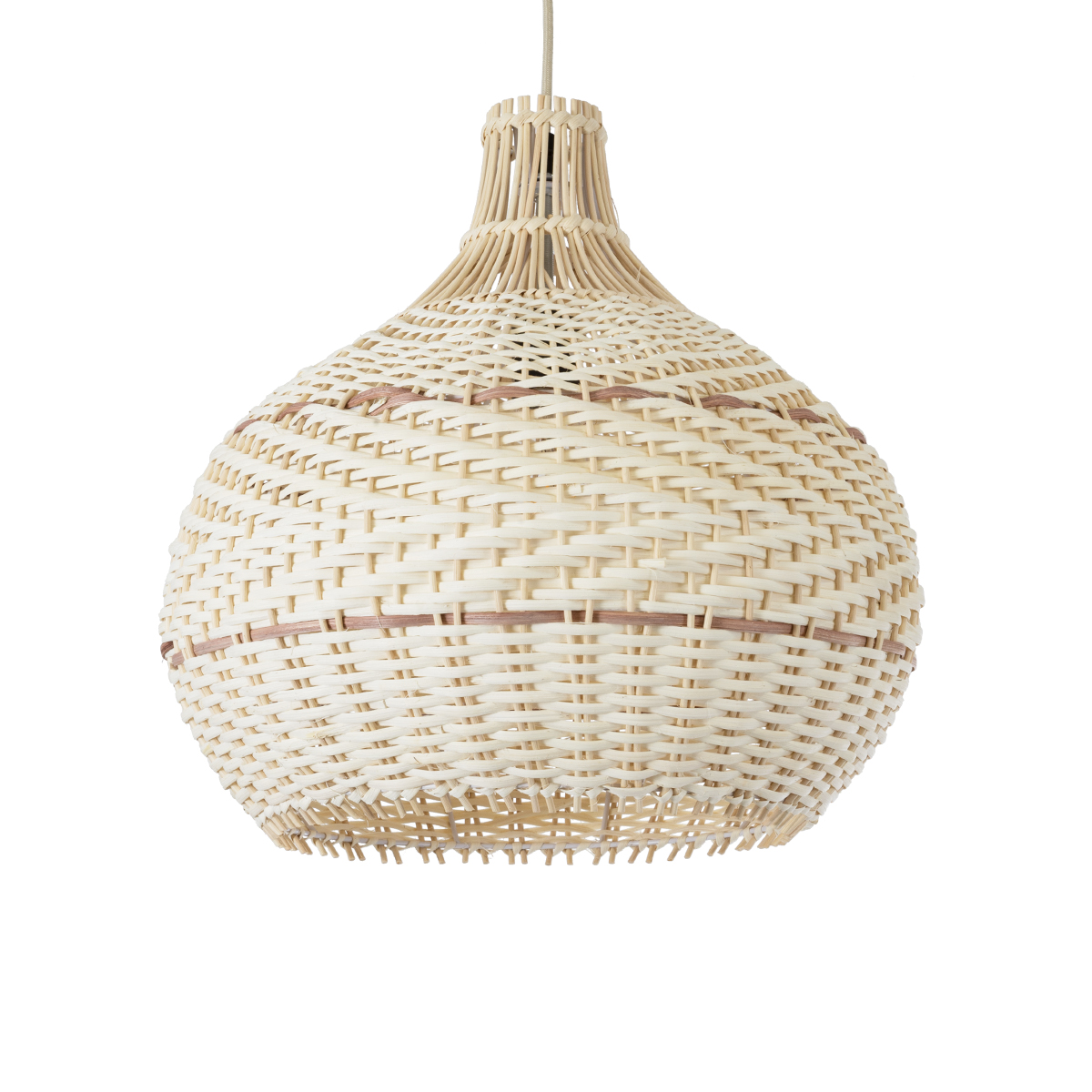 GLOBOSTAR® SANTACRUZ 01950 Boho Κρεμαστό Φωτιστικό Οροφής με Ντουί 1 x E27 AC 220-240V IP20 - Μπεζ & Καφέ - Μ40 x Π40 x Υ40cm - Image 2