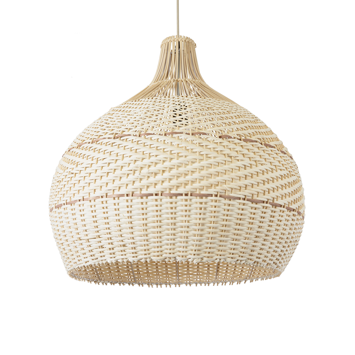 GLOBOSTAR® SANTACRUZ 01951 Boho Κρεμαστό Φωτιστικό Οροφής με Ντουί 1 x E27 AC 220-240V IP20 - Μπεζ & Καφέ - Μ60 x Π60 x Υ60cm - Image 2