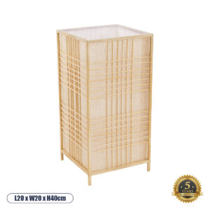 GLOBOSTAR® JUNIE 01997 Boho Επιτραπέζιο Φωτιστικό Πορτατίφ με Ντουί 1 x E27 AC 220-240V IP20 - Μπεζ - Μ20 x Π20 x Υ40cm